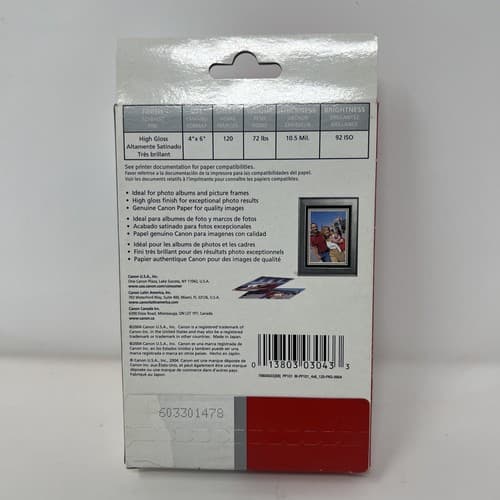 Canon Photo Paper Plus Glossy 120 sheets (4x6) NEW sealed - Thumbnail 2