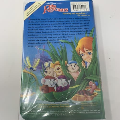 The Rescuers (VHS, 1992) Black Diamond - Thumbnail 6