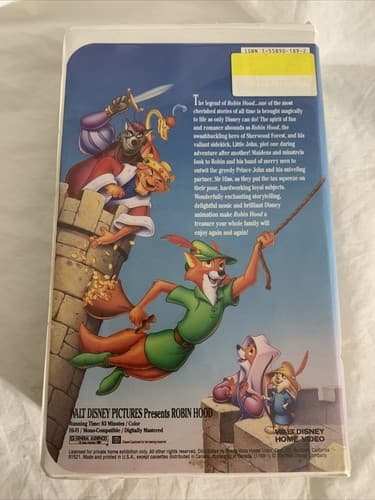Disney Robin Hood VHS Tape Black Diamond Edition💎 - Thumbnail 2