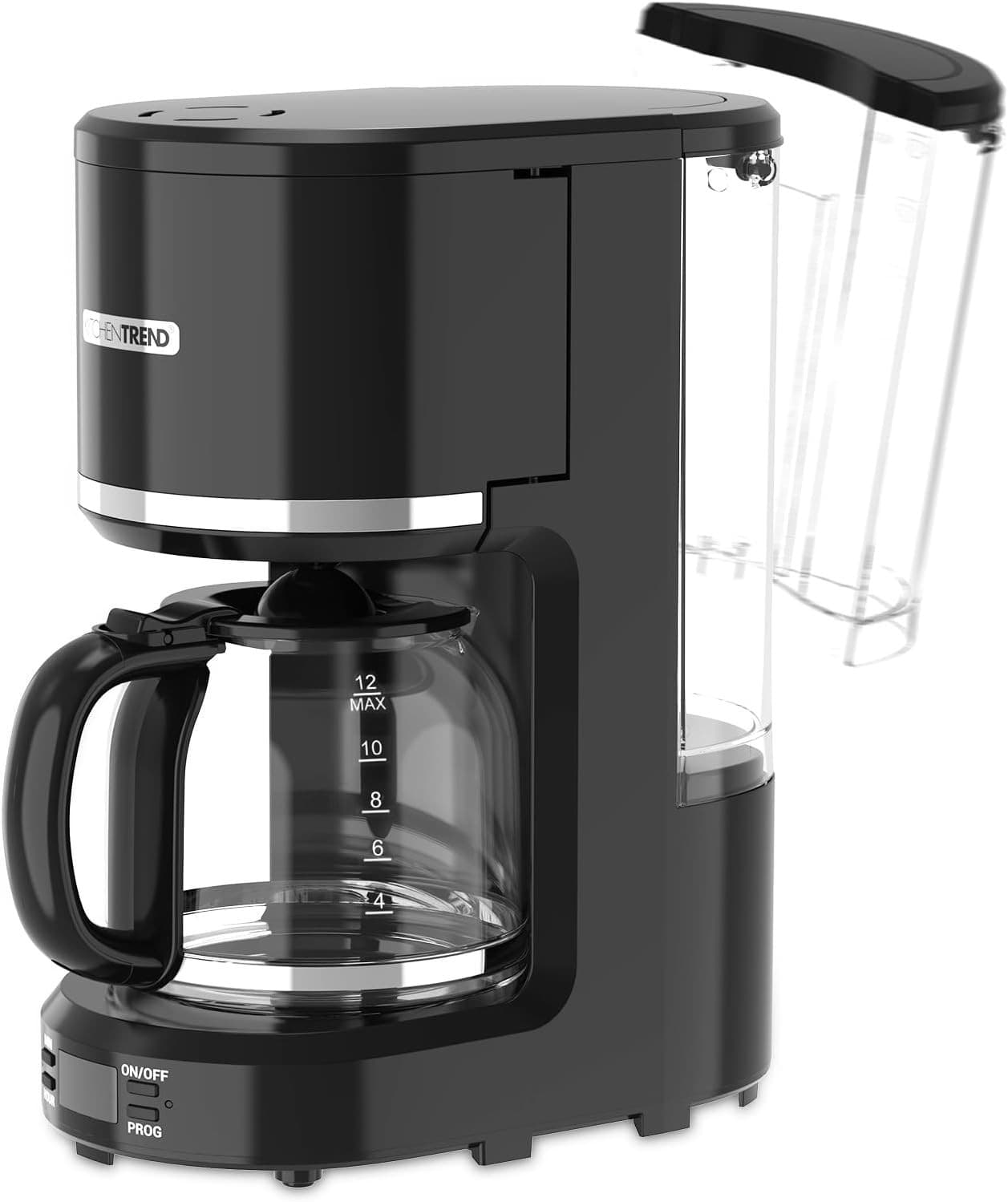 10-Cup Programmable Coffee Maker with Permanent Filter, Removable Water
