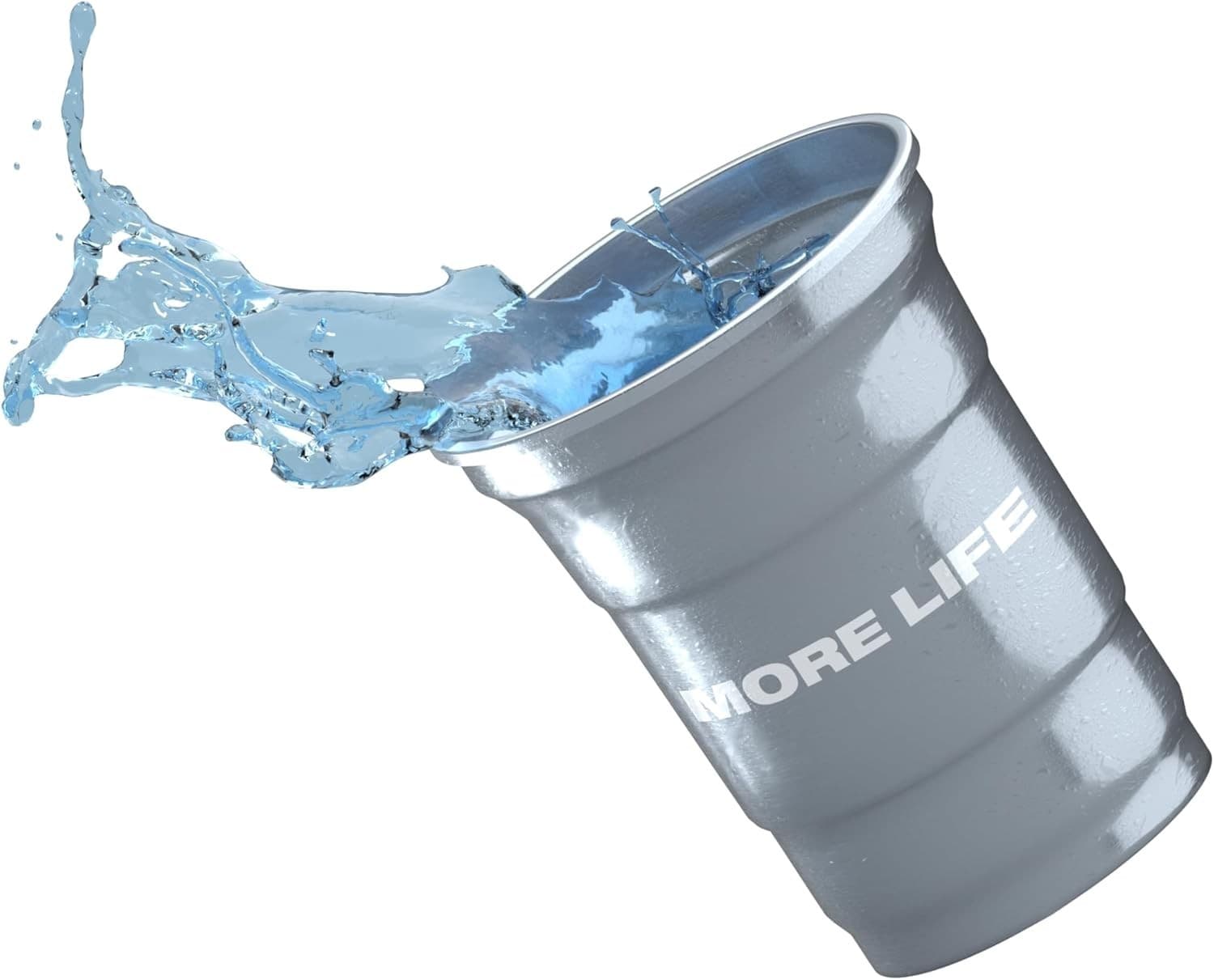 Official More Life 16oz Stainless Steel Party Cups (4 Pack) - Thumbnail 3