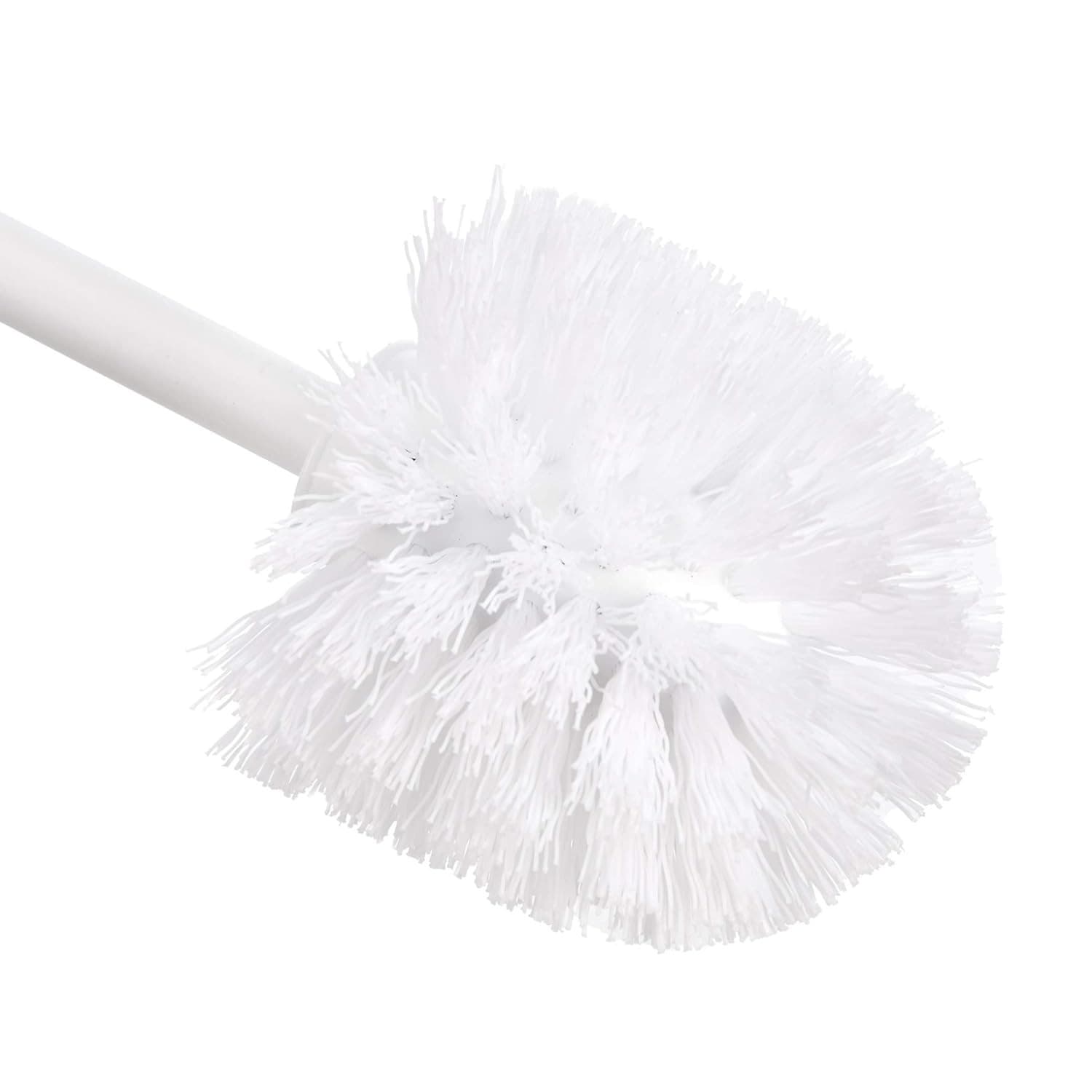 Basics Toilet Brush and Holder Set, Heavy-Duty Bristle Scrub Brushes with - Thumbnail 3
