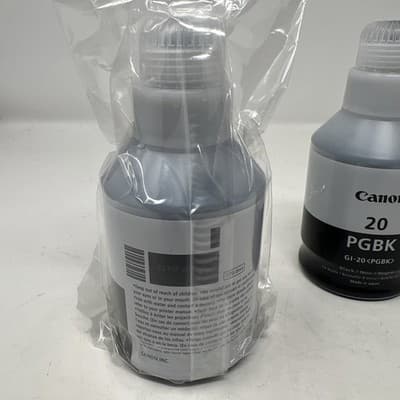 Canon 3383c001 GI-20 PGBK Black INk Lot of 2 Genuine New OEm OPen Box (A6) - Thumbnail 3