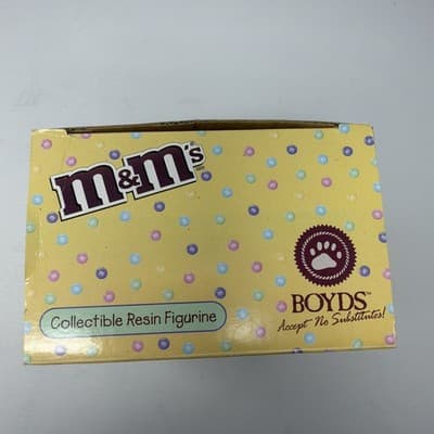 Boyds Bear Purple M&M Easter Bunny Resin Figurine 929005 4” NIB (A18) - Thumbnail 6