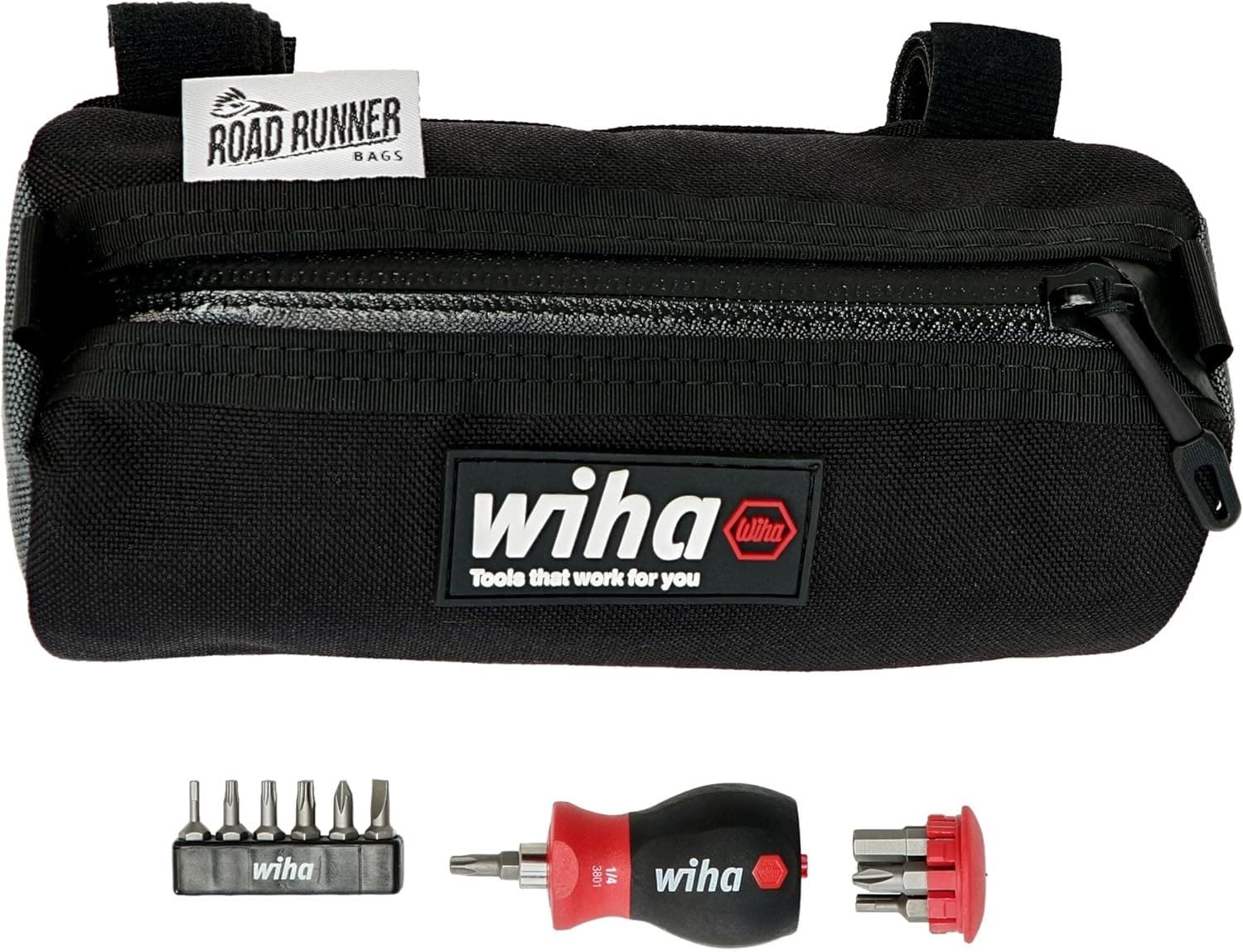 Wiha 91801 14 Piece Stubby Bike Repair Multi-Driver With Road Runner® Burrito