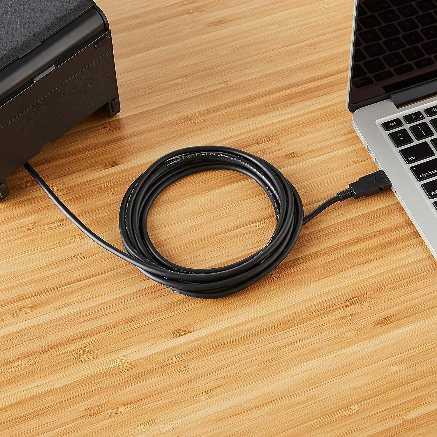 Amazon Basics USB 2.0 Printer Cable - A-Male to B-Male Cord - 6 Feet 1.8 Meters - Thumbnail 5