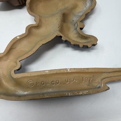 Set of 3 Homco 1976 USA Football Player Wall Hanging Cast Iron Metal Sport Decor - Thumbnail 6