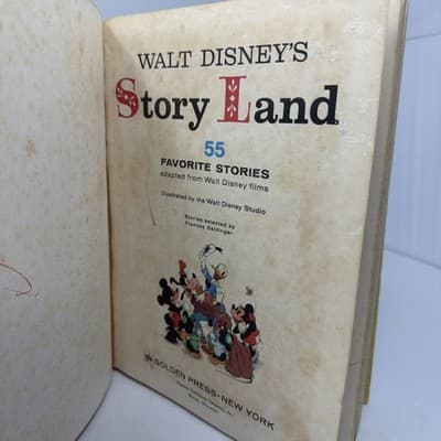 Vintage Walt Disney’s Story Land Hardcover Book 1962 Golden 55 Favorite Stories - Thumbnail 5