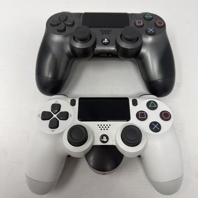 x2 Sony PlayStation 4 Wireless Controller CUH-ZCT2U Black Built-in Track Pad (A3