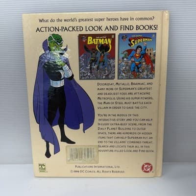 1990s Superman DC Comics Look & Find Hardcover Collector Puzzle Book (A9) - Thumbnail 2
