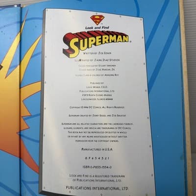 1990s Superman DC Comics Look & Find Hardcover Collector Puzzle Book (A9) - Thumbnail 5