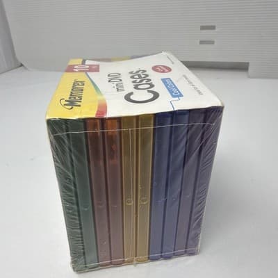 Memorex - 10 pack Rainbow Color Variety Mini DVD Cases - New & Sealed (A15) - Thumbnail 3