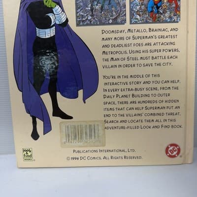 1990s Superman DC Comics Look & Find Hardcover Collector Puzzle Book (A9) - Thumbnail 3