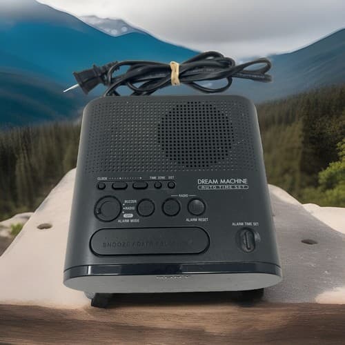 Sony Dream Machine Black ICF-C218 FM/AM Alarm Clock Radio Tested Works (A1)