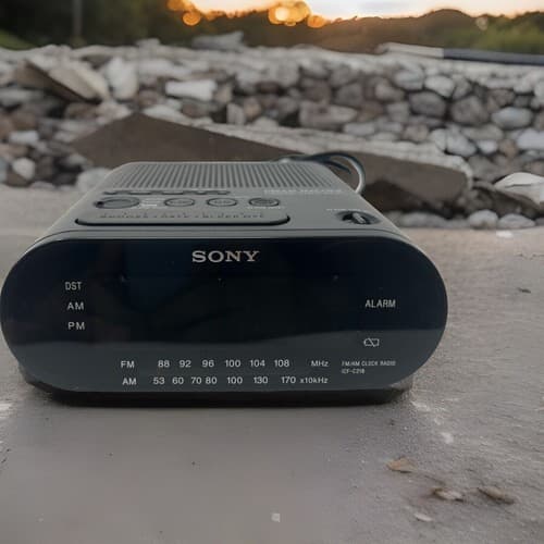 Sony Dream Machine Black ICF-C218 FM/AM Alarm Clock Radio Tested Works (A1) - Thumbnail 2
