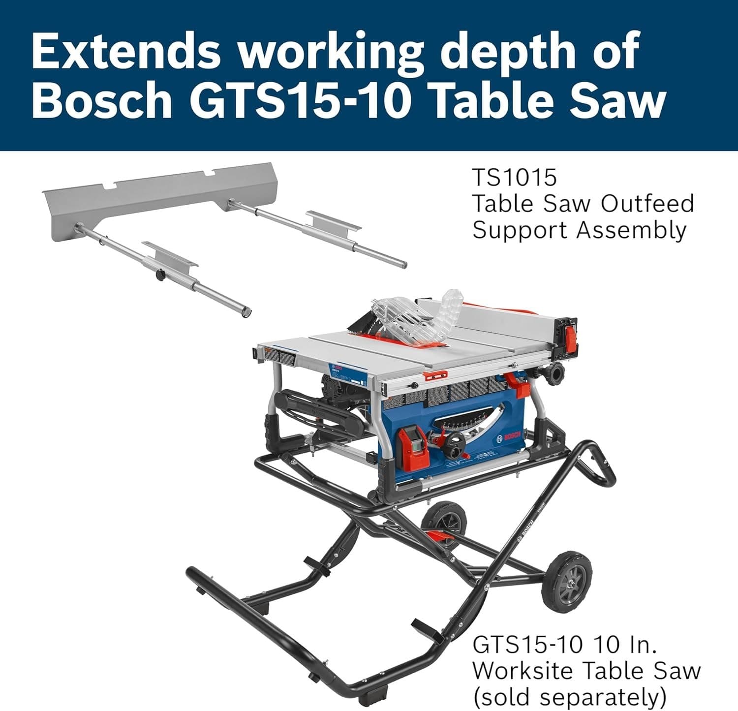 BOSCH TS1015 Table Saw Outfeed Support Assembly - Thumbnail 2
