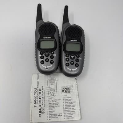 Uniden GMRS 720-2 Black & Gray Wireless Long Range Two Way Radio Walkie Talkie