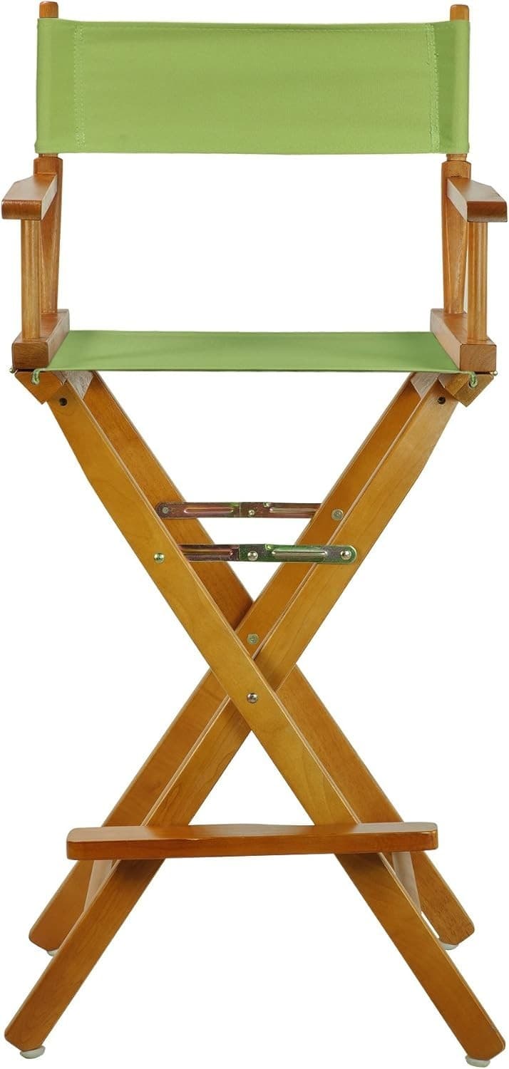 Casual Home 230-05/021-72 Honey Oak Frame-Lime Green Canvas Director Chair 30" - - Thumbnail 4