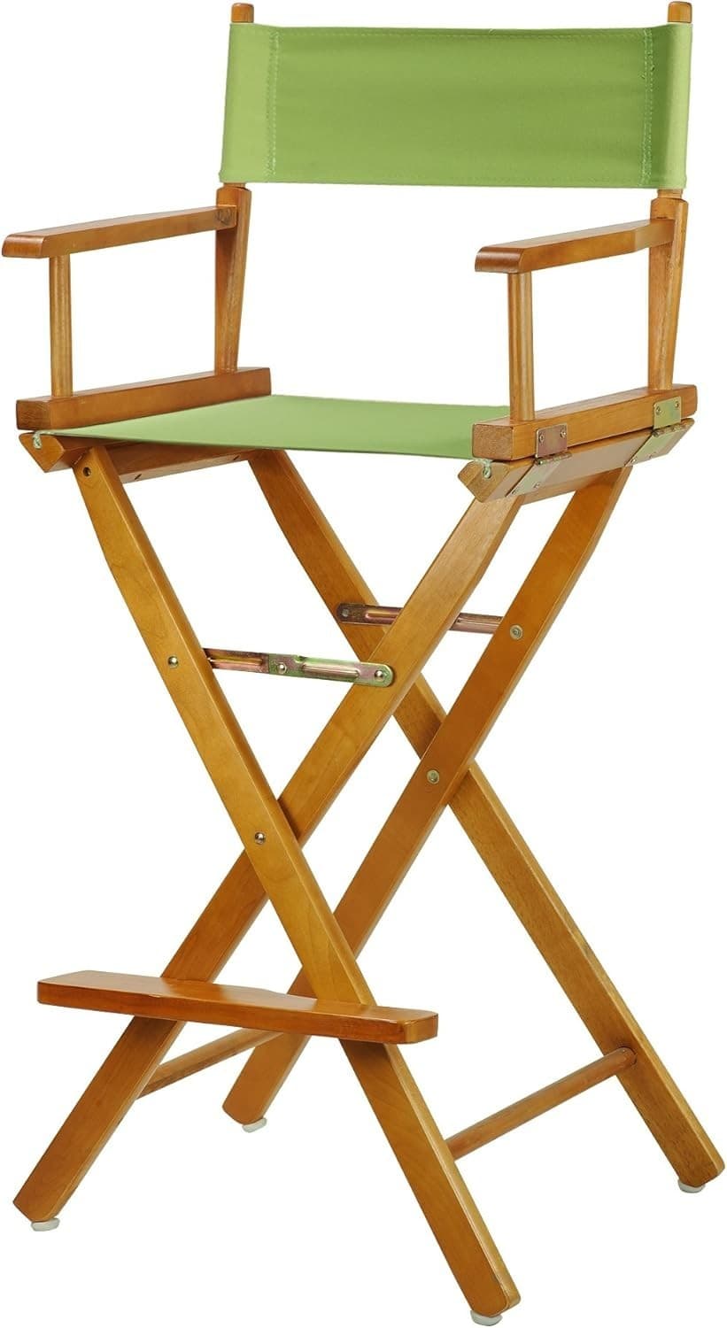 Casual Home 230-05/021-72 Honey Oak Frame-Lime Green Canvas Director Chair 30" -