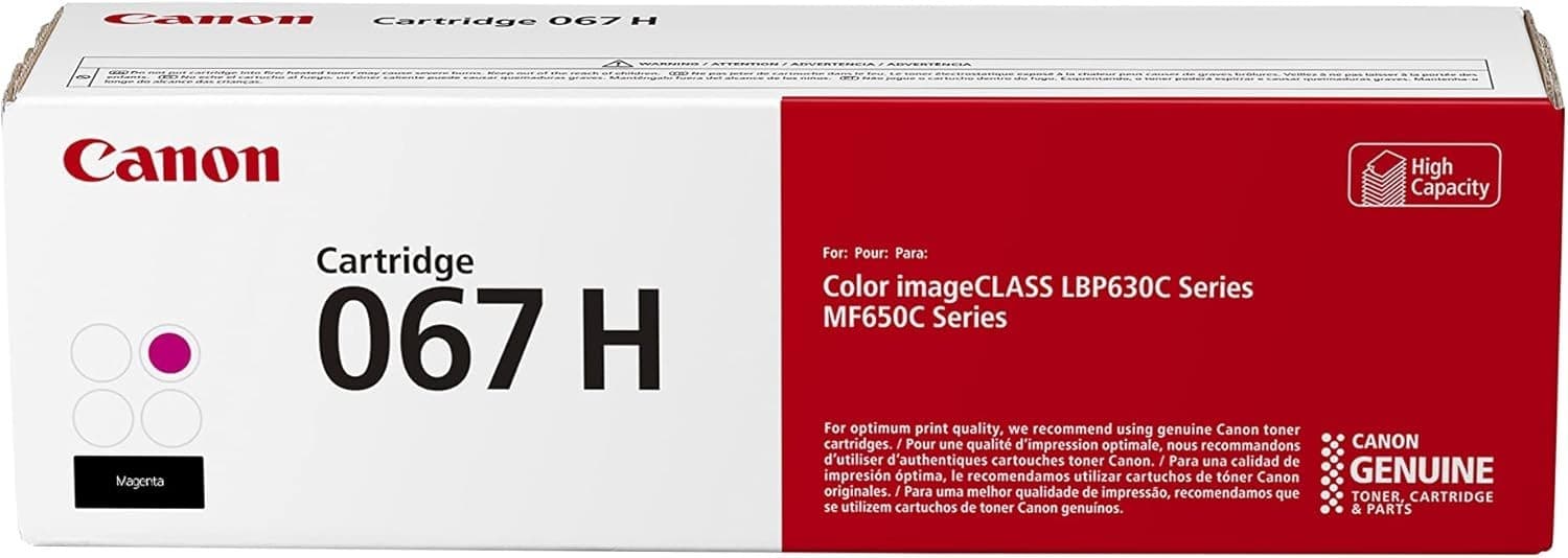 Canon Genuine 067 Magenta Toner Cartridge High Capacity Compatible with LBP633Cd