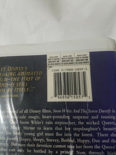 Snow White and the Seven Dwarfs (VHS, 2001, Clam Shell Special Edition) - Thumbnail 3
