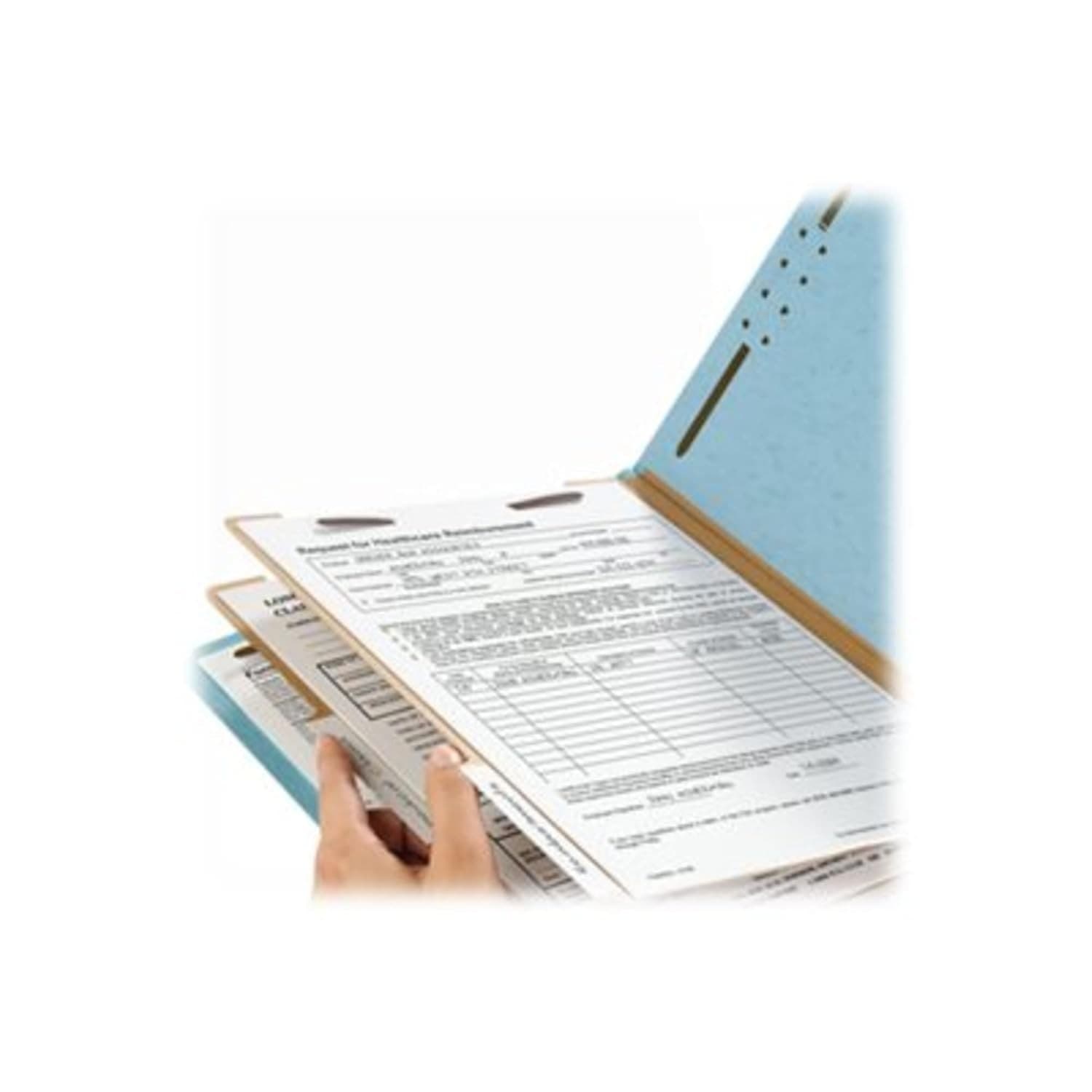 Smead Blue Classification File Folders for Documents, Letter Size, 2 Inch Expans - Thumbnail 6