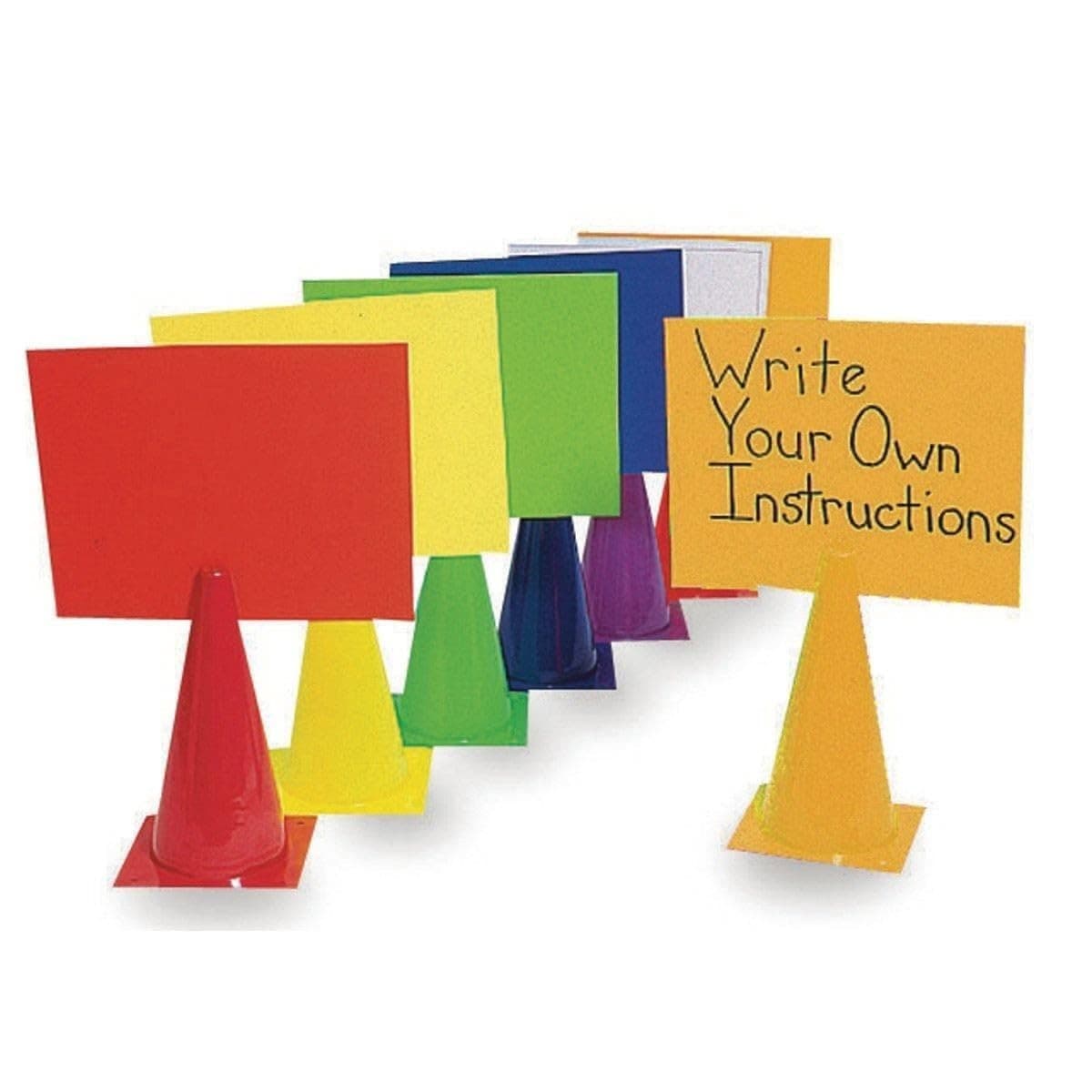 2-in-1 Message Cones 12", 12in (Set of 6)