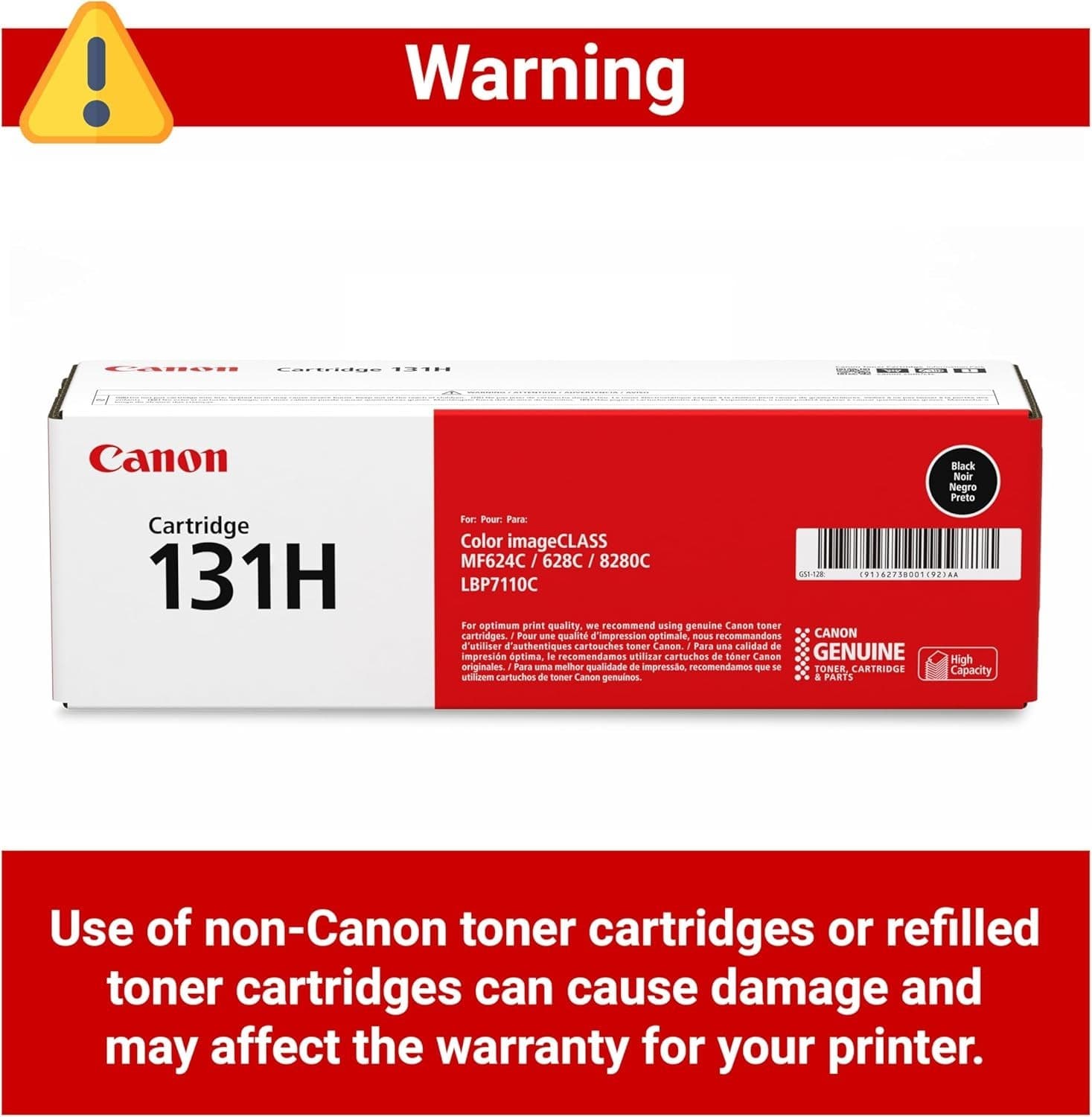 Canon Genuine 131 Black Toner Cartridge High Capacity Compatible with MF620 Seri - Thumbnail 4