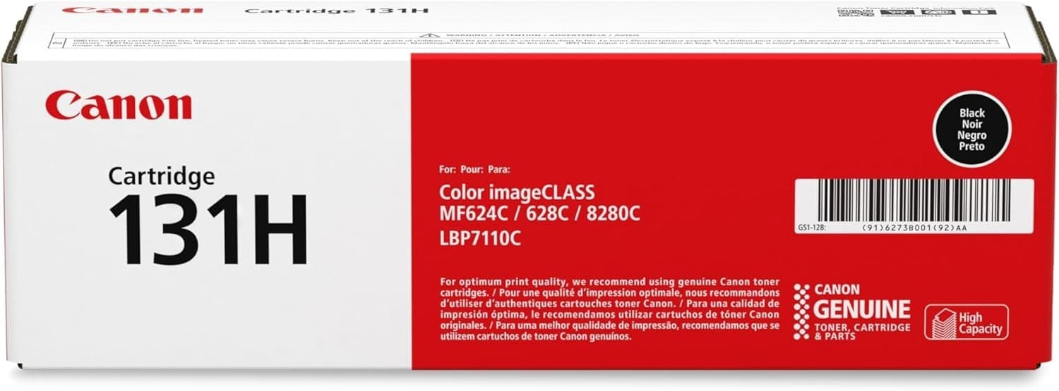 Canon Genuine 131 Black Toner Cartridge High Capacity Compatible with MF620 Seri