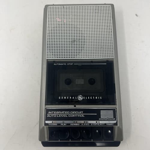 Vintage General Electric GE Tape Cassette Recorder Model 3-50160 - Tested (A14)