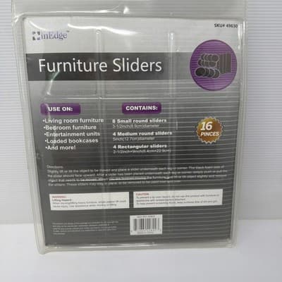 16 Piece Furniture Sliders - Heavy Objects Moving Aid - 3 Sizes Included (A17) - Thumbnail 2