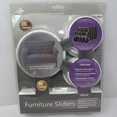 16 Piece Furniture Sliders - Heavy Objects Moving Aid - 3 Sizes Included (A17)