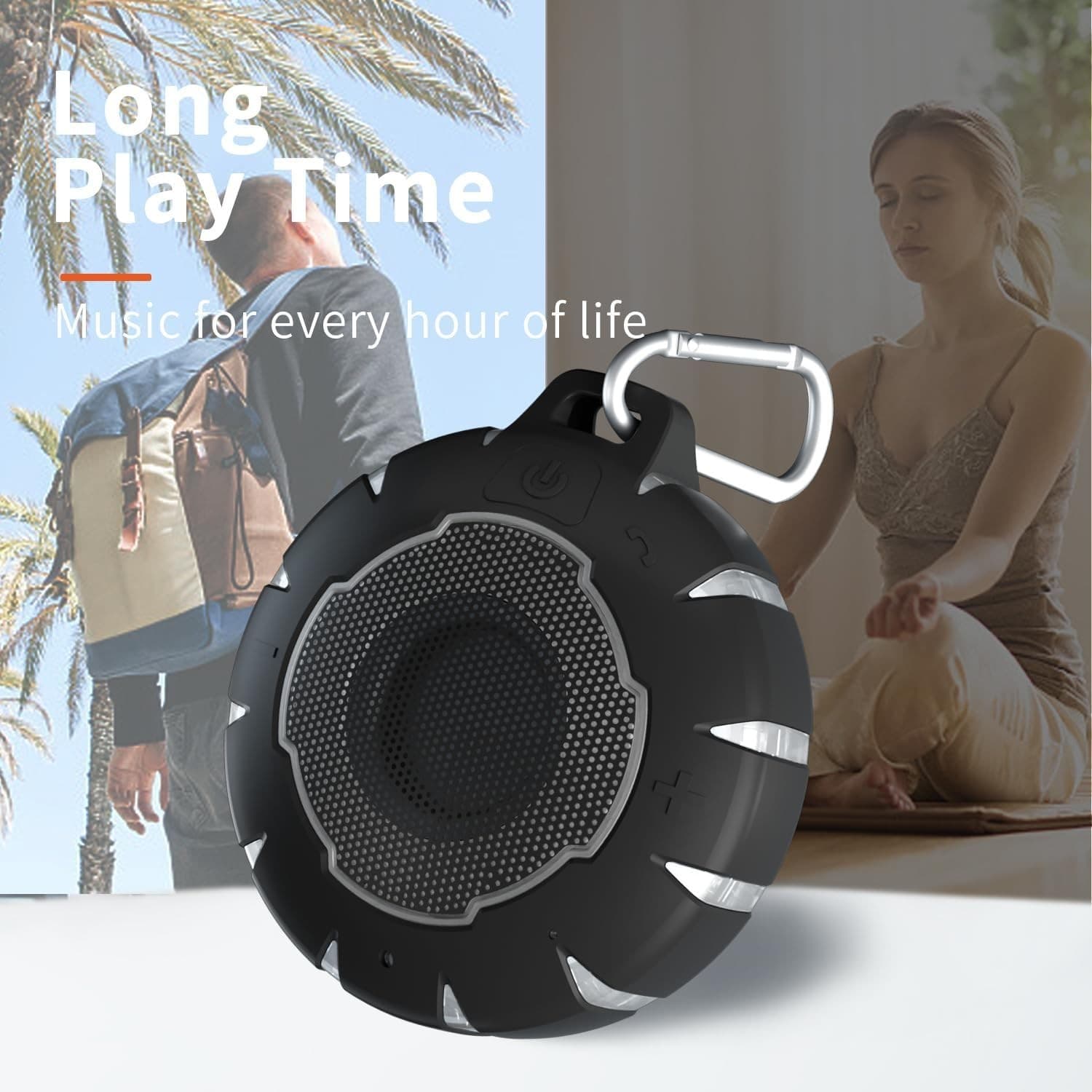 HEYSONG Waterproof Shower Bluetooth Speaker, Durable & Portable with Clear Sound - Thumbnail 4