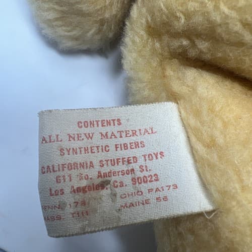 vtg Winnie The Pooh 14" Plush Walt Disney Character California Stuffed Toys - Thumbnail 6