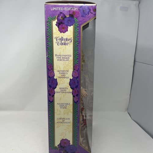 Collector's Choice fine bisque porcelain doll 16" in box w/ stand Limited Ed. - Thumbnail 5
