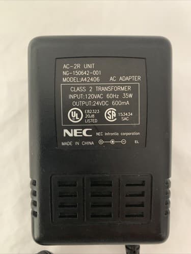 NEC A42406 AC Adapter NG-150642-001 Genuine 600mA AC-2R🔥A9 - Thumbnail 4