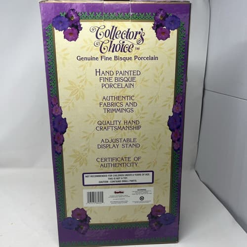 Collector's Choice fine bisque porcelain doll 16" in box w/ stand Limited Ed. - Thumbnail 6