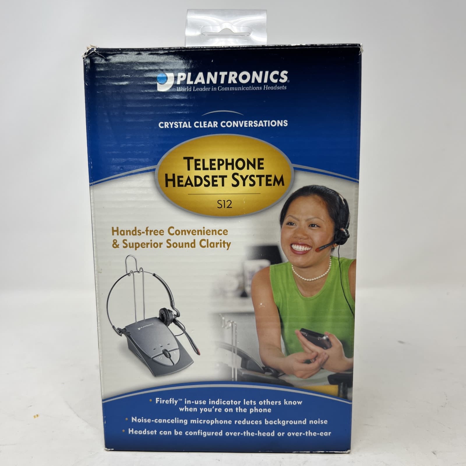PLANTRONICS S12 Corded Telephone Headset System 64703-03, NEW