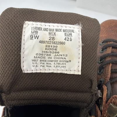 Texas Steer Boots Mens 9 W Kode Flexcore Work Boot 20130 Brown Leather - Thumbnail 6