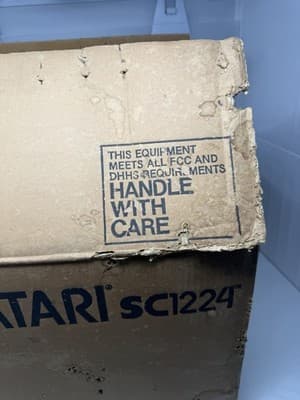 Vintage Atari SC1224 Monitor Atari ST Complete w/ Box - Thumbnail 3