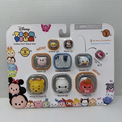 Disney Tsum Tsum 9 Piece Set Series 3 including Mystery Character* NEW (A20)