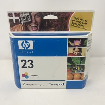 Hp 23 ink cartridge / Tri- color / 2 PK NIB / Expired US SHIPPING
