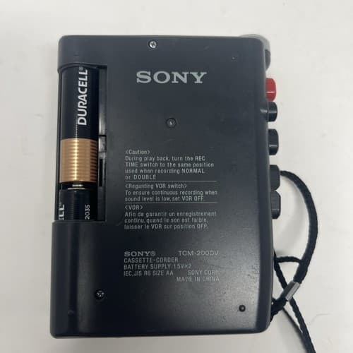 Sony TCM-200DV Handheld Cassette Recorder For Parts Or Repair (A1) - Thumbnail 4