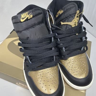 Air Jordan 1 Retro High OG Black Metallic Gold Men's shoes DZ5485-071 size 9 - Thumbnail 3