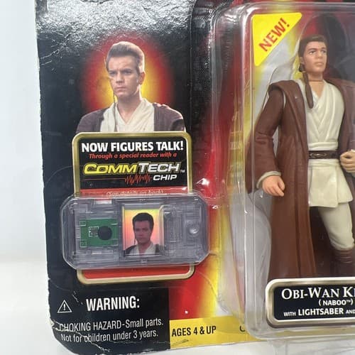 Star Wars Episode I The Phantom Menace Obi-Wan Kenobi Naboo Action Figure Hasbro - Thumbnail 2