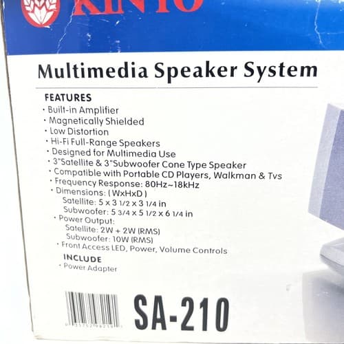 Kinyo SA-210 Multimedia speaker System - Thumbnail 2