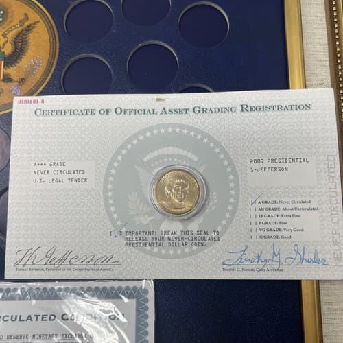 US coins $1 ((2007)presidential dollar Coin sets Grade A+++ - Thumbnail 6
