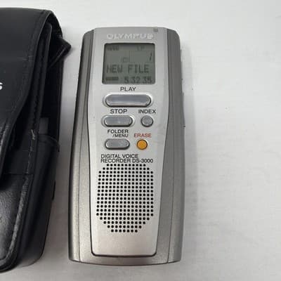 Olympus DS-3000 Handheld Digital Voice Recorder w/ 16MB Memory Card & Case (A3) - Thumbnail 2