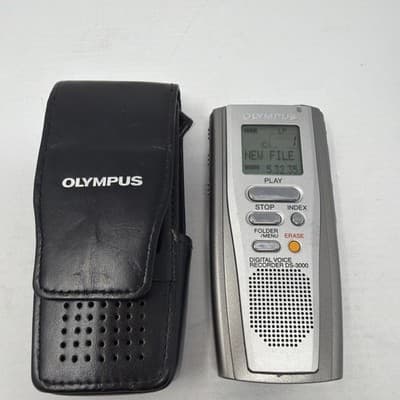 Olympus DS-3000 Handheld Digital Voice Recorder w/ 16MB Memory Card & Case (A3)