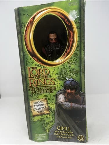 Lord Of The Rings 12" Gimli Action Figure Toy Biz MIB 2002